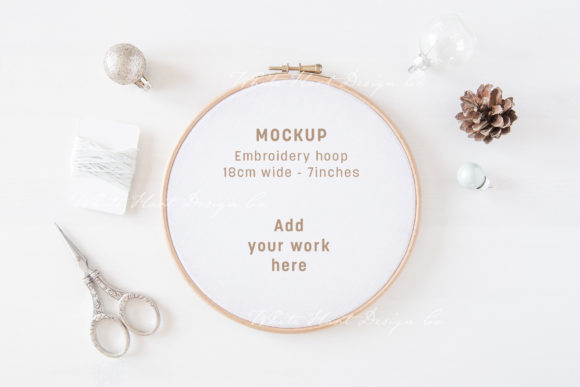 Christmas Embroidery Hoop Mockup Review for Business Use