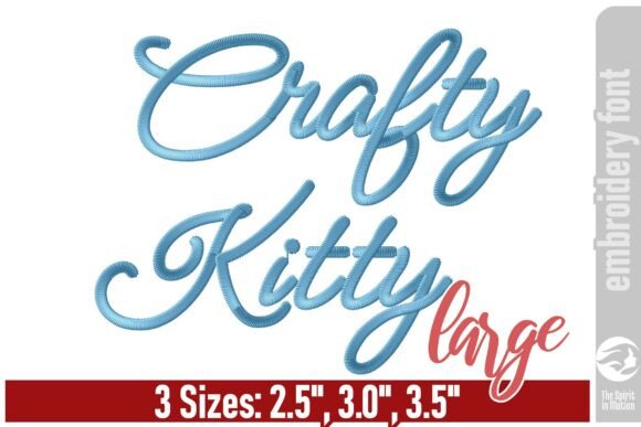 Crafty Kitty Embroidery Font - Large Review for Boutique Sweatshirts