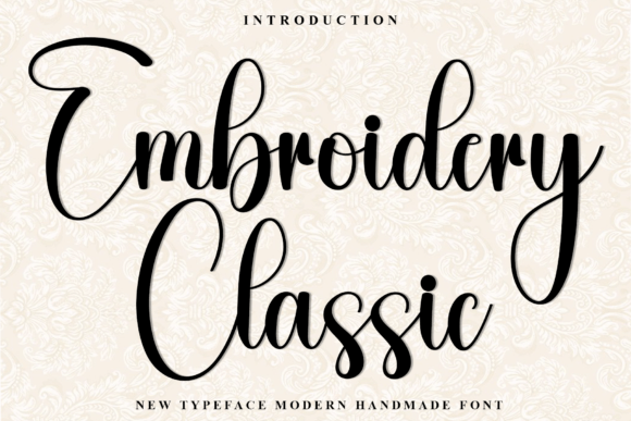 Embroidery Classic: A Festive Script for Handmade Magic
