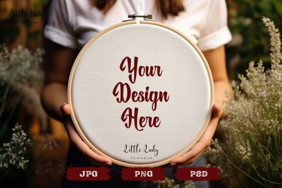 Embroidery Hoop Mockup Smart Object PSD Review