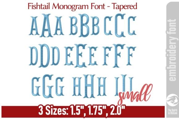 Fishtail Monogram Font - Tapered S Review for Boutique Sweatshirt Embroidery