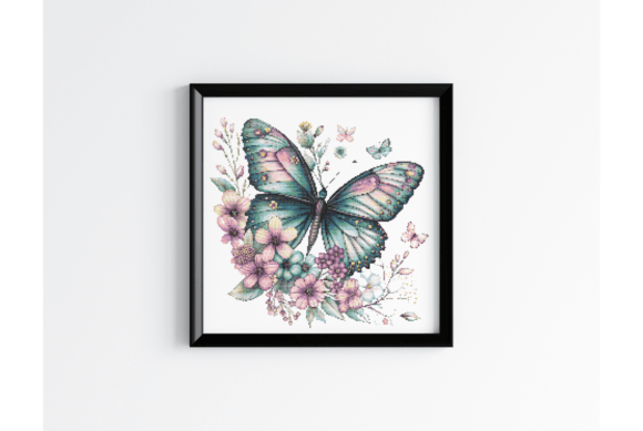 Floral Butterfly Cross Stitch Chart Review for Boutique Sweatshirts