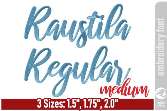 Raustila Embroidery Font - Medium: A Timeless Script for Handmade Elegance
