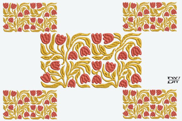 Red Tulips Flowers Embroidery Design Review