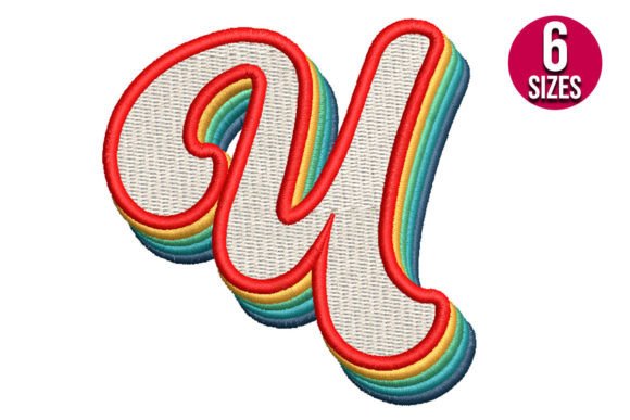 Retro Alphabet Letter U Embroidery Design Review