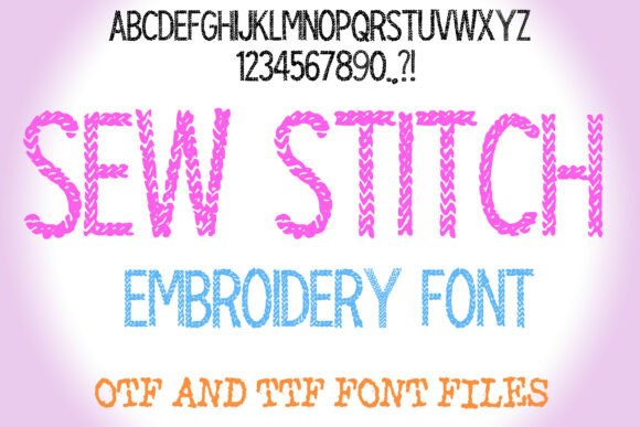 Sew Stitch Embroidery: A Quirky Font That Stands Out at Craft Fairs