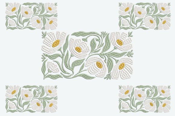 White Cosmos Flowers Embroidery Design Review