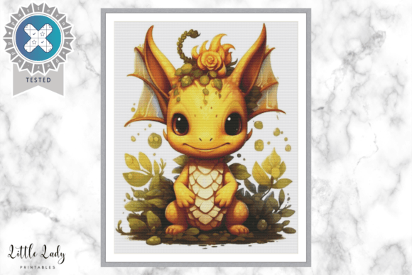 Yellow Dragon Cross Stitch Pattern PDF Review for Business Use